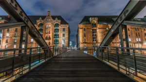 Fotografen in Hamburg: Nachtblick auf die Speicherstadt