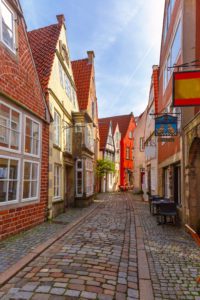 Fotografen in Bremen: Blick durch die Medieval Straße in Schnoor